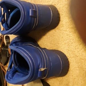 Nike Air Force Ones mid tops all blue